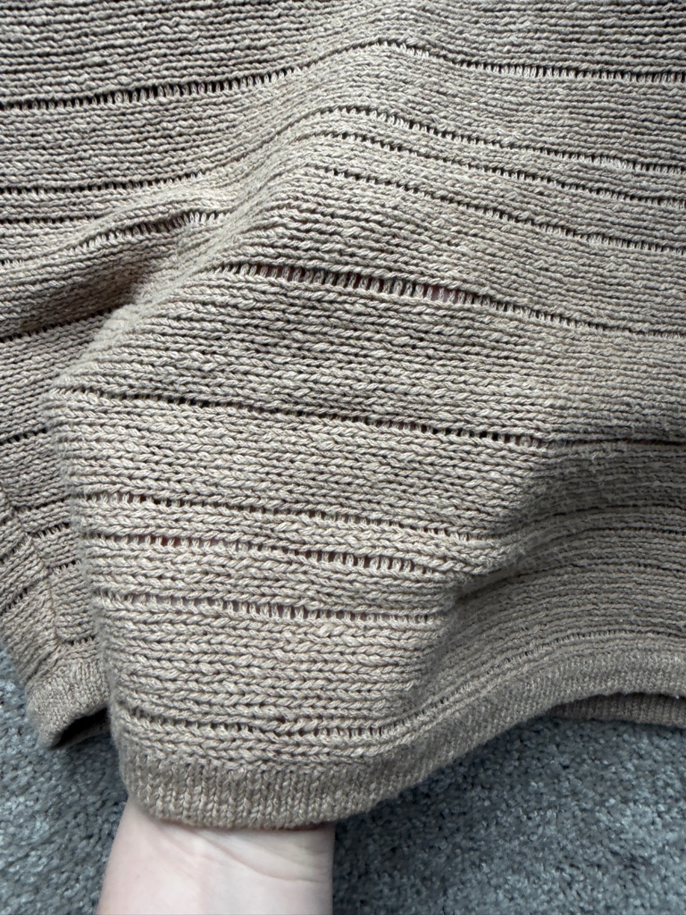 Evereve Beige Knit Cap Sleeve Tee - Picture 4 of 7